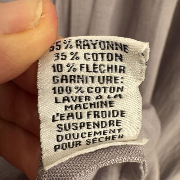 April Cornell Stockholm Dress Women's XL Soft Grey Boho Long Swing Rayon Trapeze - Picture 10 of 10